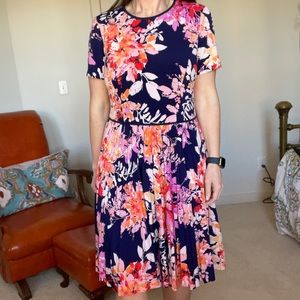 Might London Pleated Floral dress. Easter and Spring dress